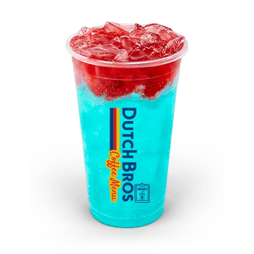 Blue Lagoon Fizz w Strawberry Fruit
